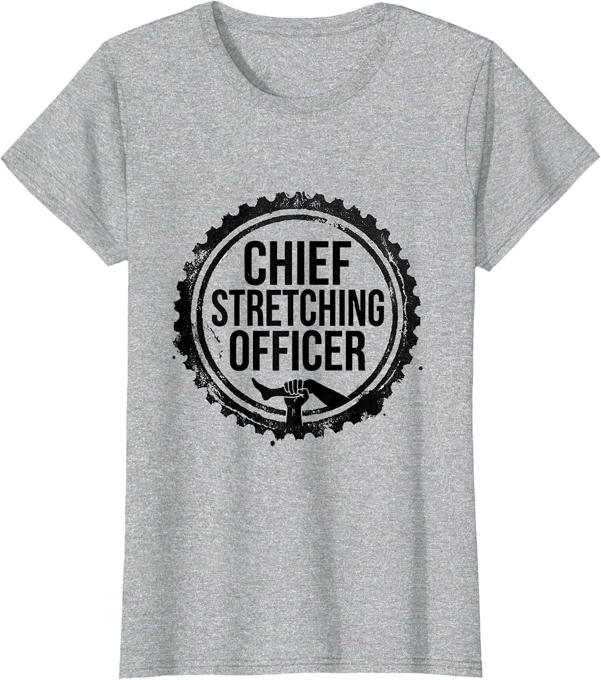 Women's Chief Stretching Officer Funny Physical Therapist PT Gift T-Shirt - Heather Grey