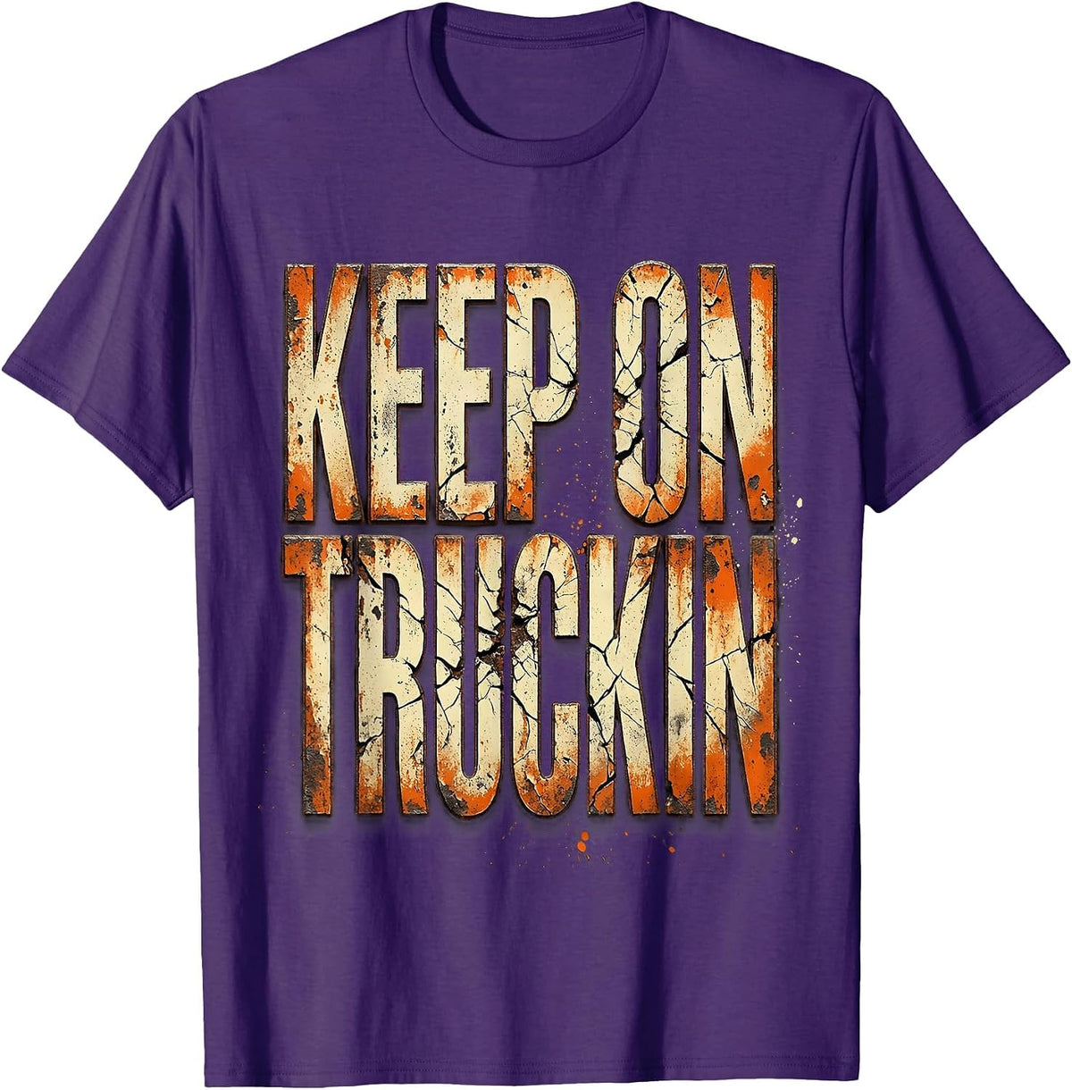 Men's Keep On Truckin Labor Day Mechanic Wrench Design T-Shirt - Purple