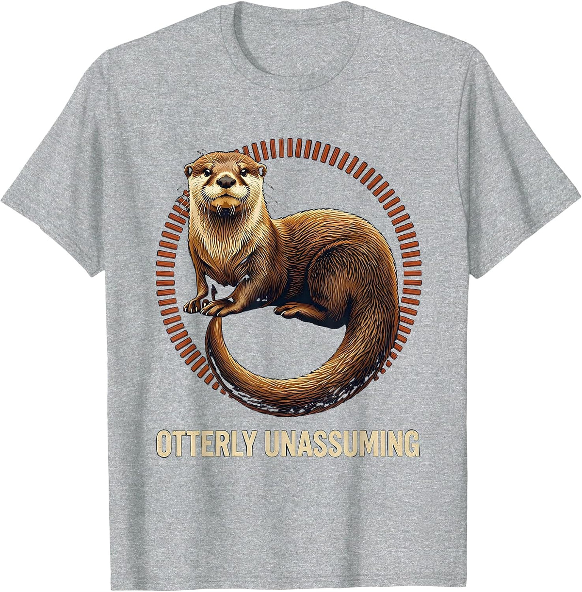 Men's Otterly Unassuming Funny Otter Lover Gifts For Kids Teens T-Shirt - Heather Grey