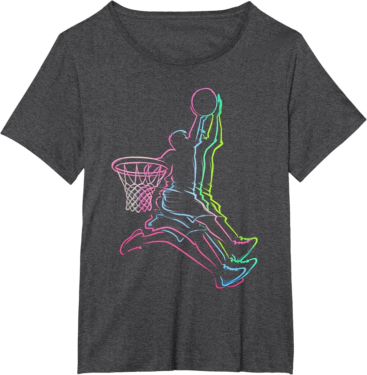 Funny Basketball for Men Kids Youth Player Basketball Teens T-Shirt - Dark Heather Grey