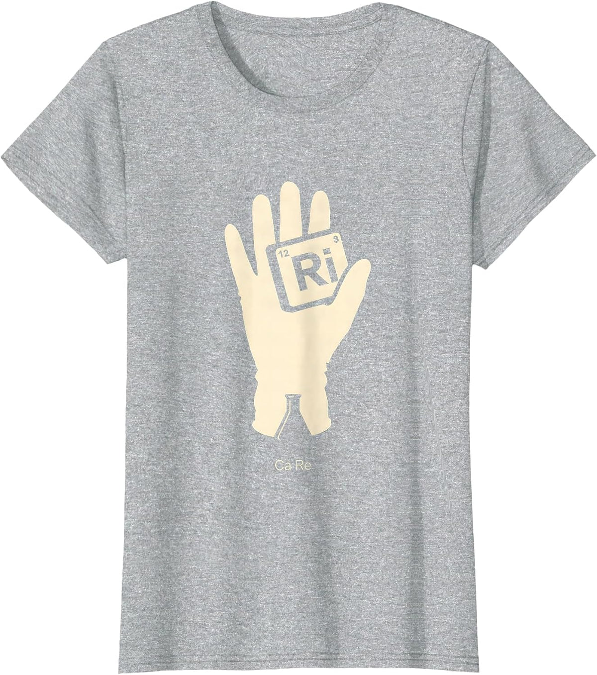 Women's Ca Re Periodic Table Chemistry Humor Science Nerd Gift T-Shirt - Heather Grey