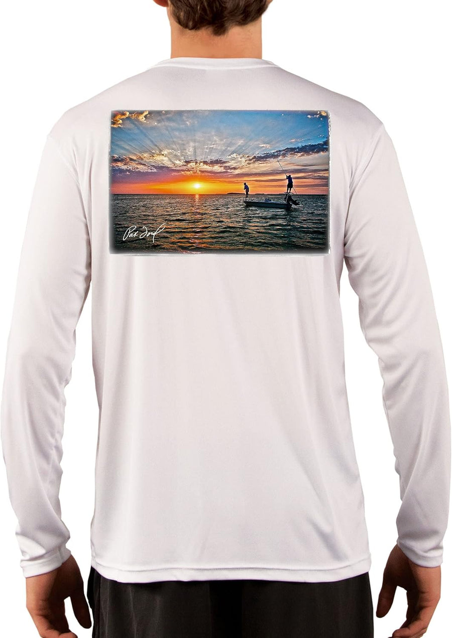 Skiff Life Poling Skiff Boat Fly Fishing Shirt Quick Dry Lightweight UPF 50+ Long Sleeve Shirts Moisture Wicking by Pat Ford