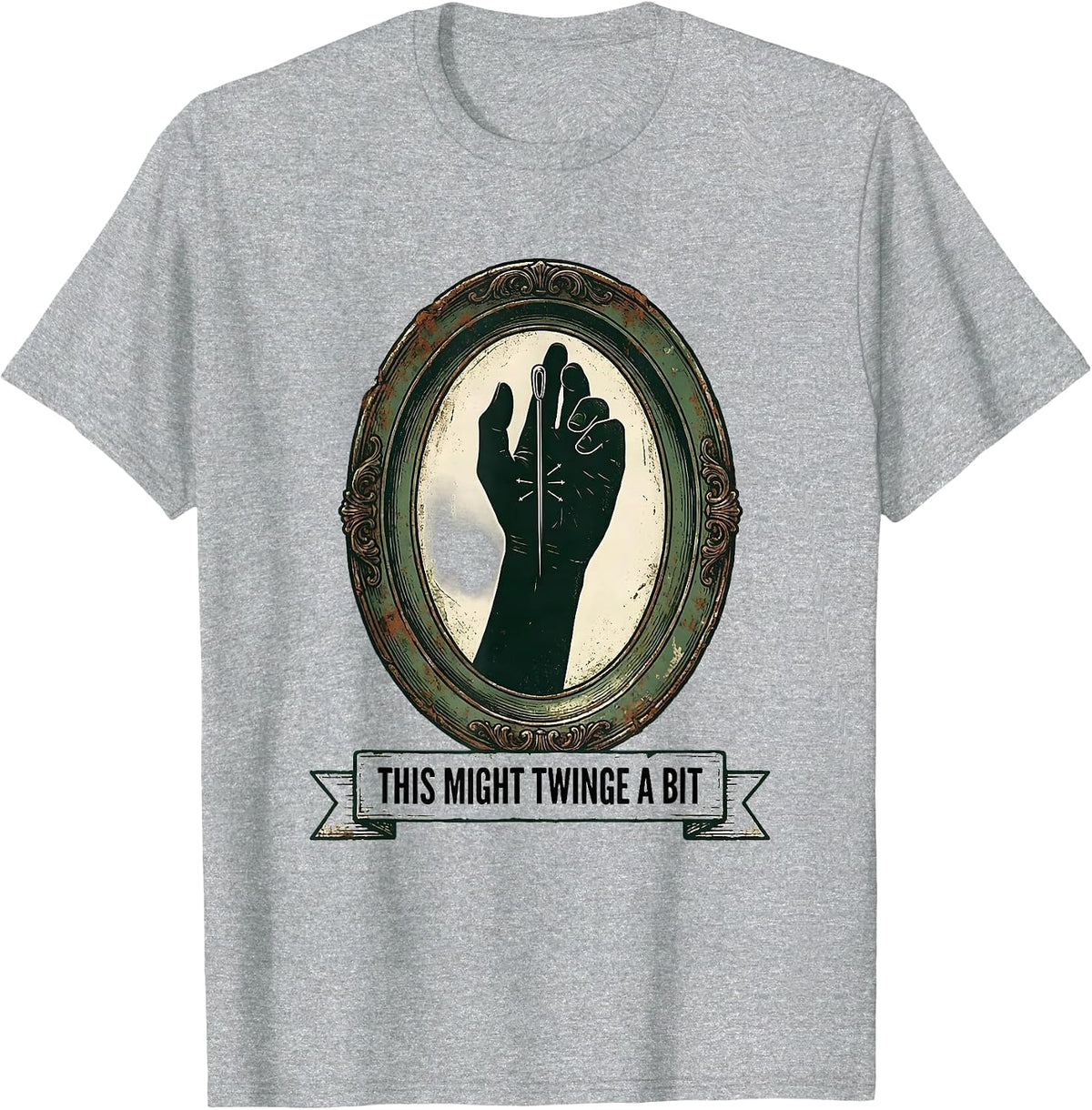 Men's This Might Twinge A Bit Vintage Chiropractor Physical T-Shirt - Heather Grey