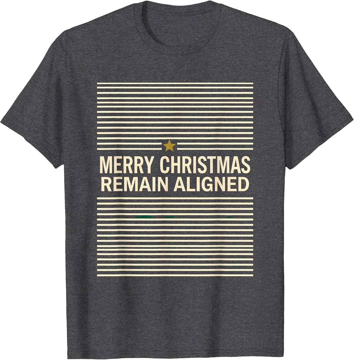 Merry Christmas, Remain Aligned Funny Chiropractor T-Shirt - Dark Heather Grey