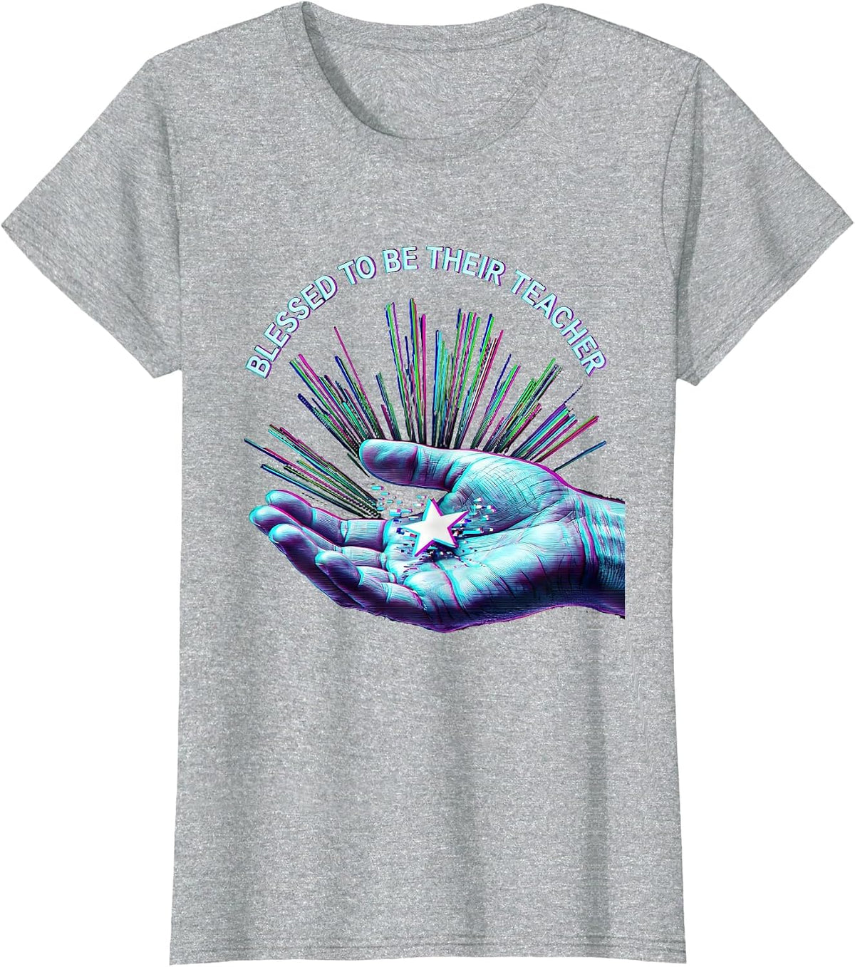 Blessed To Be Their Teacher Special Education Design T-Shirt - Heather Grey