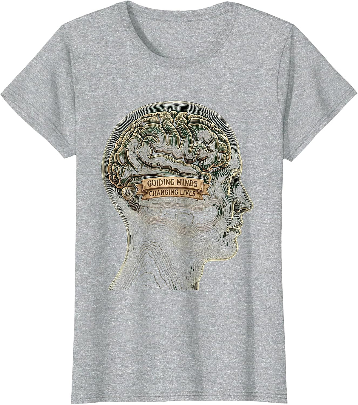 Guiding Minds Changing Lives School Counselor T-Shirt - Heather Grey