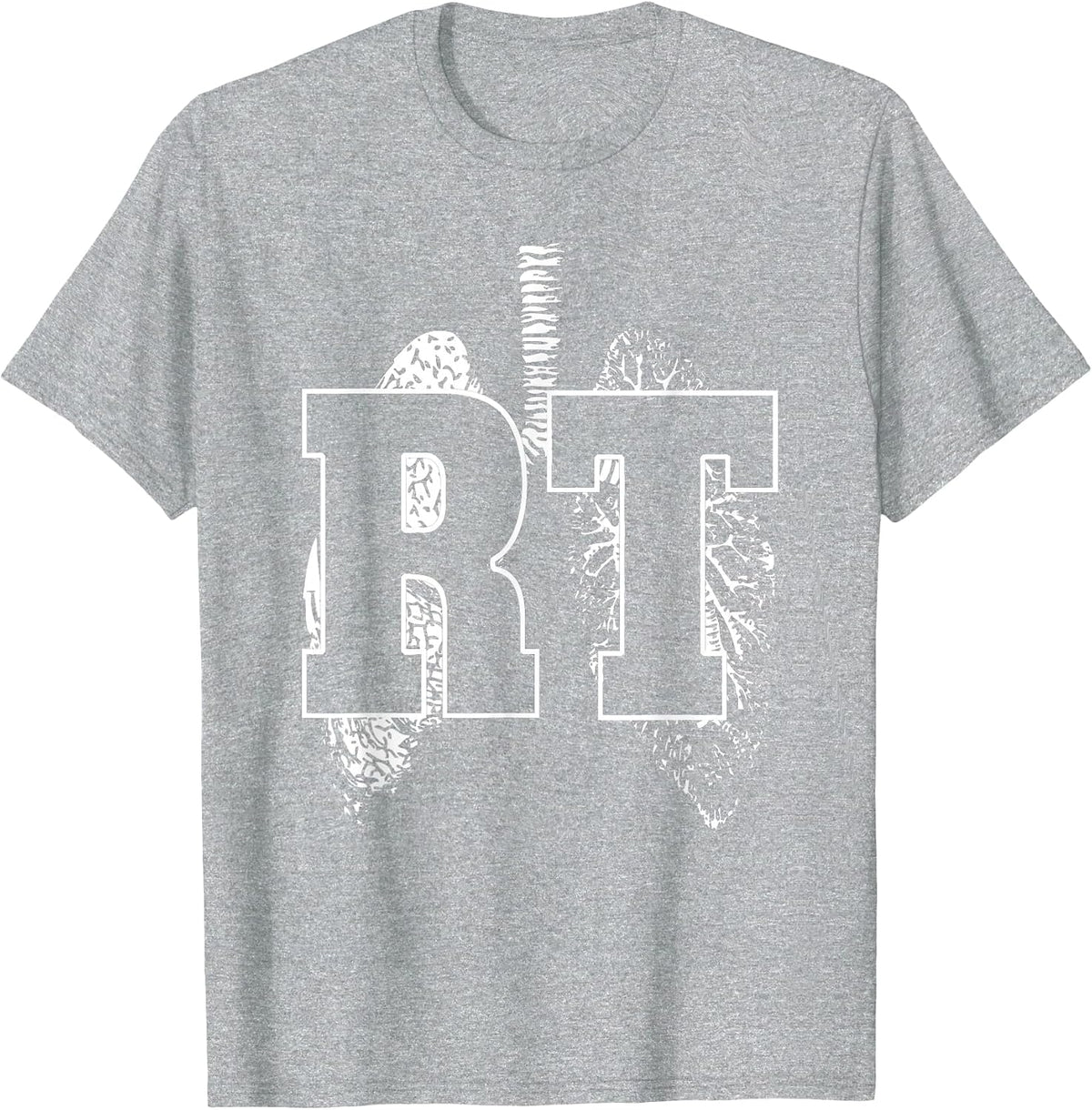 Respiratory Therapy - RT - RRT - CRT - Lungs T-Shirt - Heather Grey