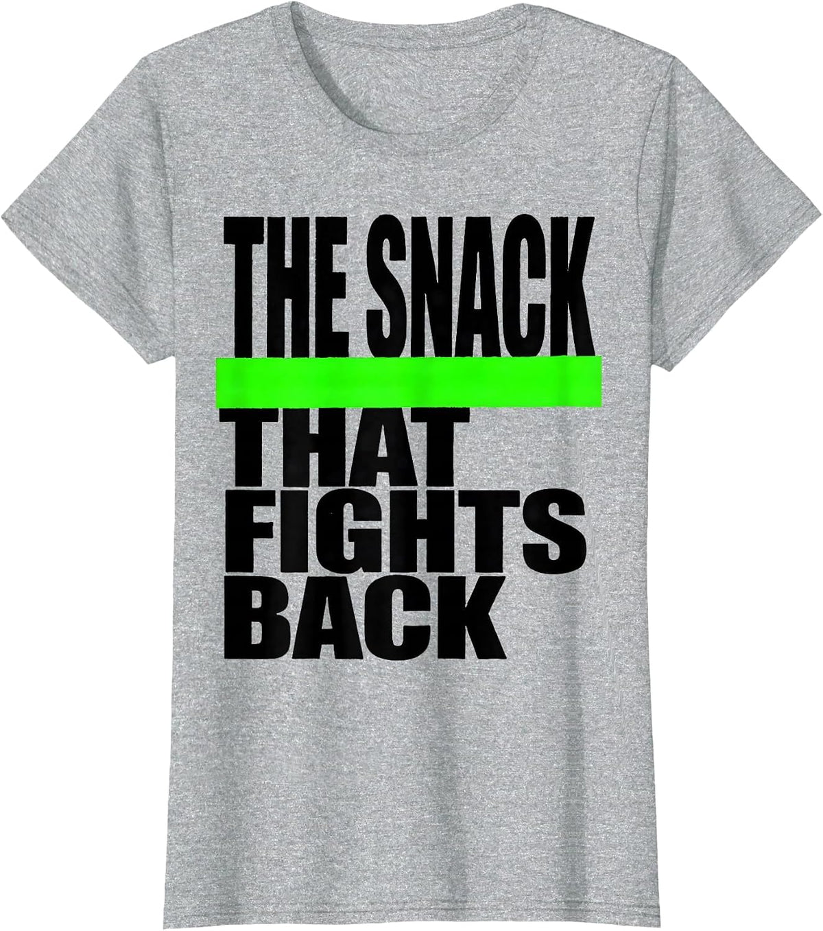 The Snack That Fights Back Pickle Design T-Shirt - Heather Grey