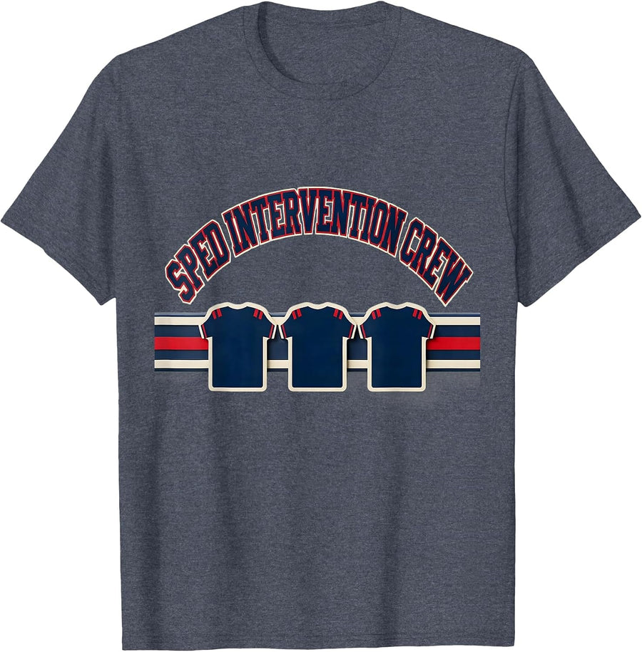 SPED Intervention Crew Sports Special Education Teacher Crew T-Shirt - Heather Blue
