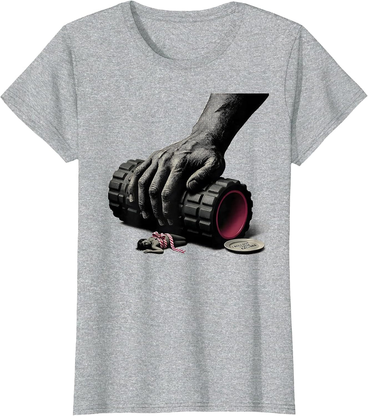 I Roll Out Your Excuses Funny Physical Therapy Christmas PT T-Shirt - Heather Grey