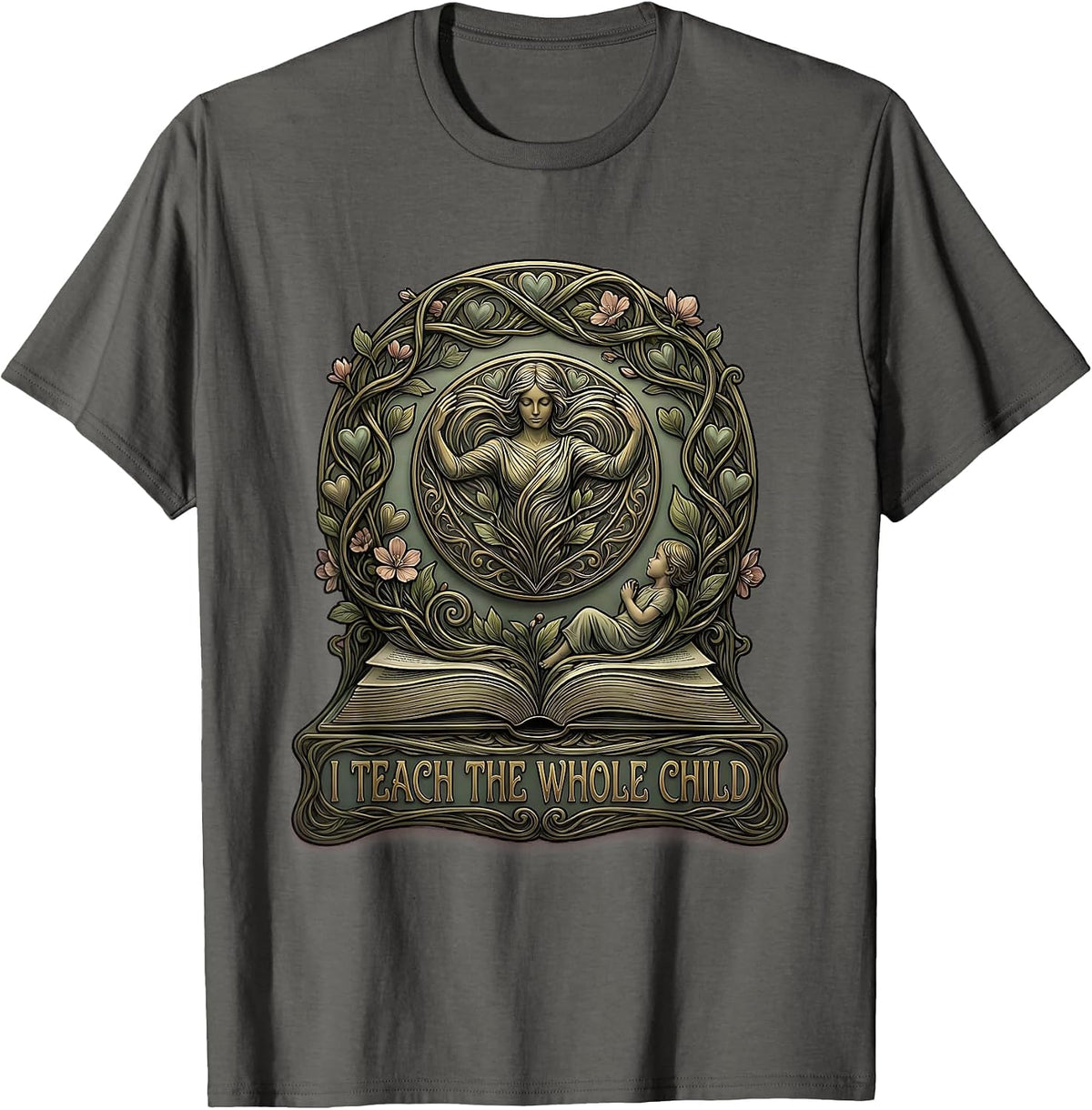 Men's I Teach The Whole Child Sped Teacher Design T-Shirt - Asphalt Grey