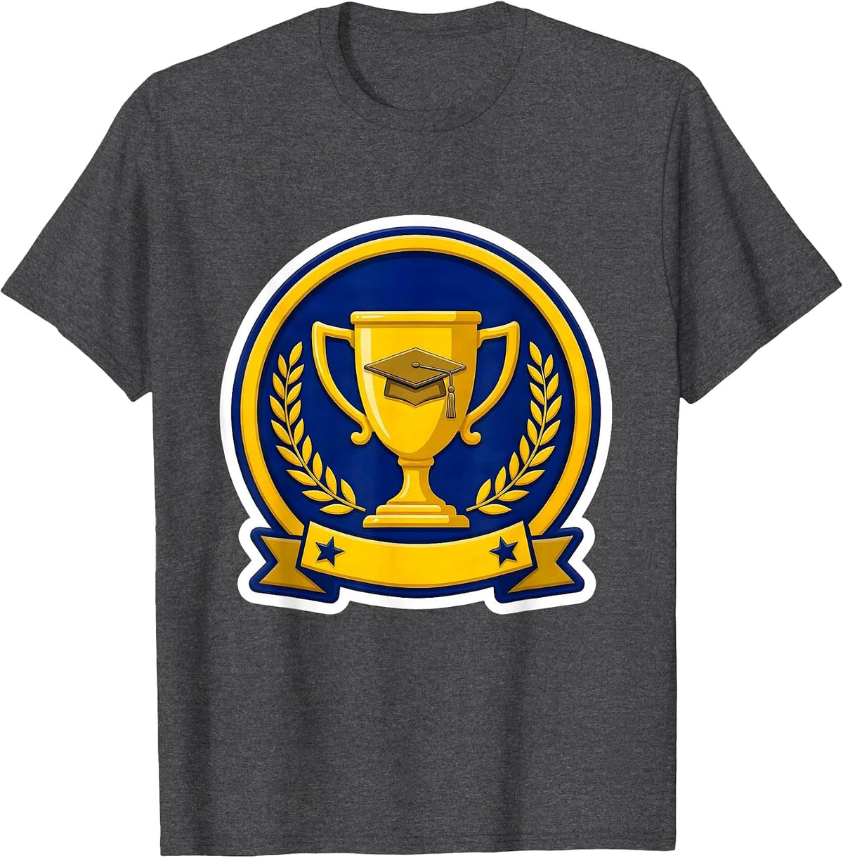 Sped Teacher Trophy Graduation Cap Gift T-Shirt - Dark Heather Grey