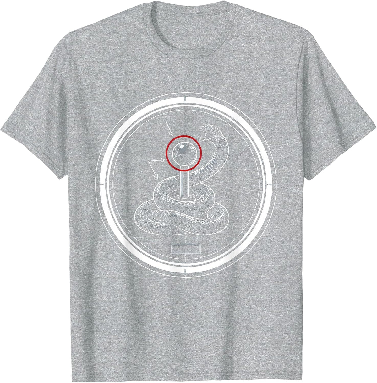 Men's Gearshift Snake Coil Car Enthusiast Graphic T-Shirt - Heather Grey