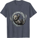 Sea Otter Water Ring Cute Otter Lover Humor T-Shirt - Heather Blue