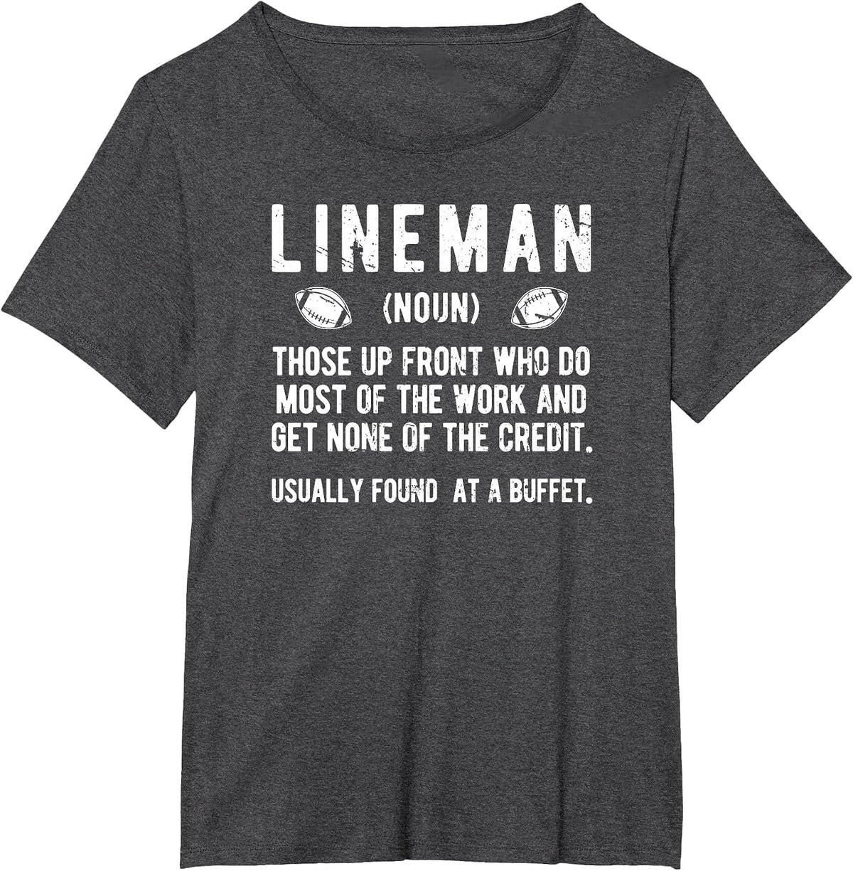 Football Lineman Definition Offensive Lineman Football T-Shirt - Dark Heather Grey