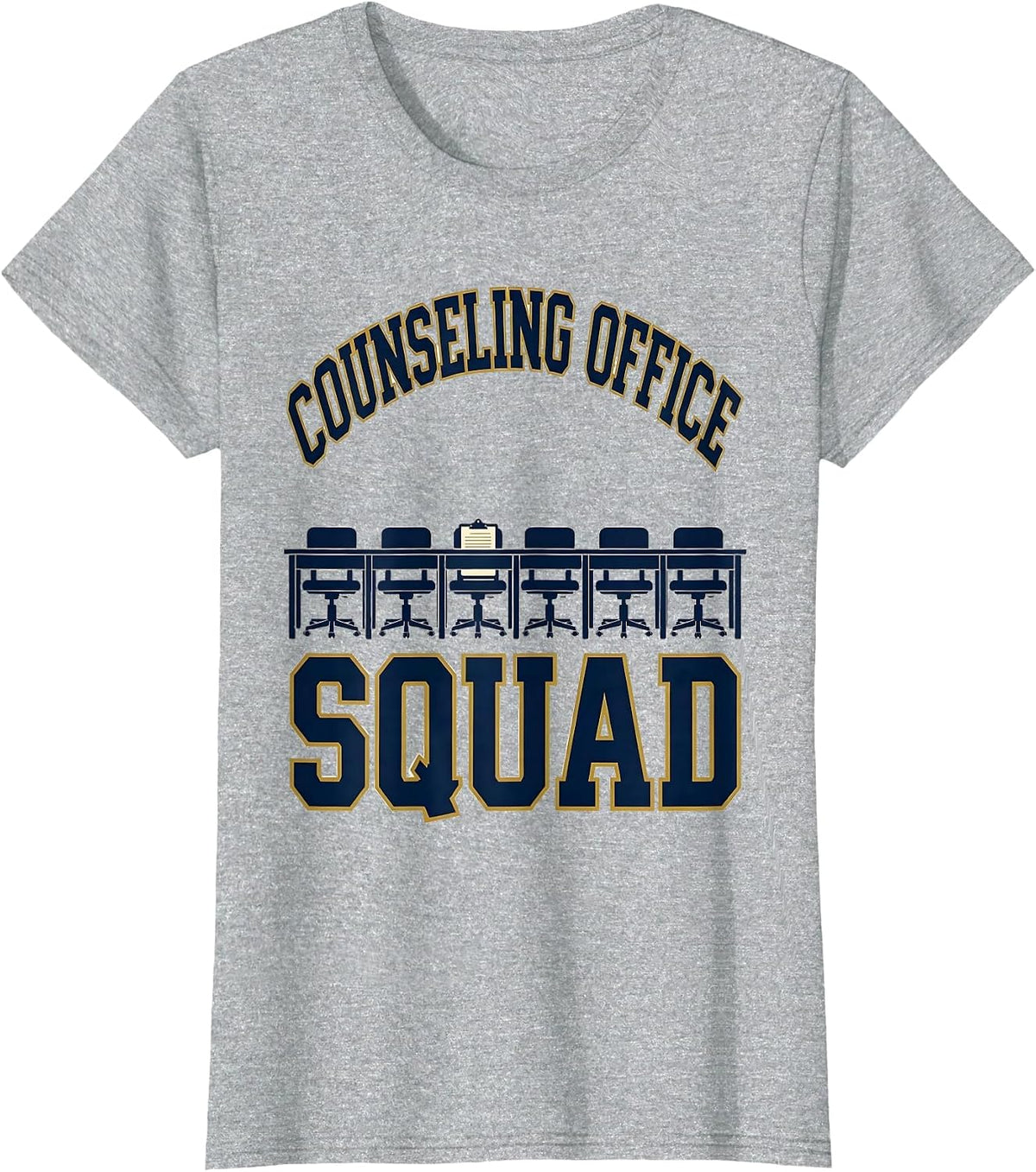 Women's Counseling Office Squad Funny School Counselor Staff T-Shirt - Heather Grey