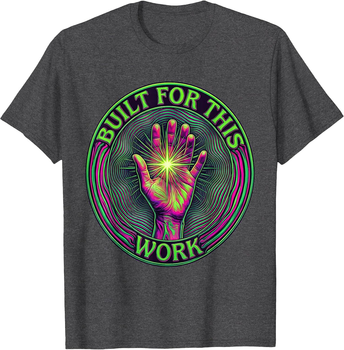 Built for This Work Special Education Teacher Design T-Shirt - Dark Heather Grey