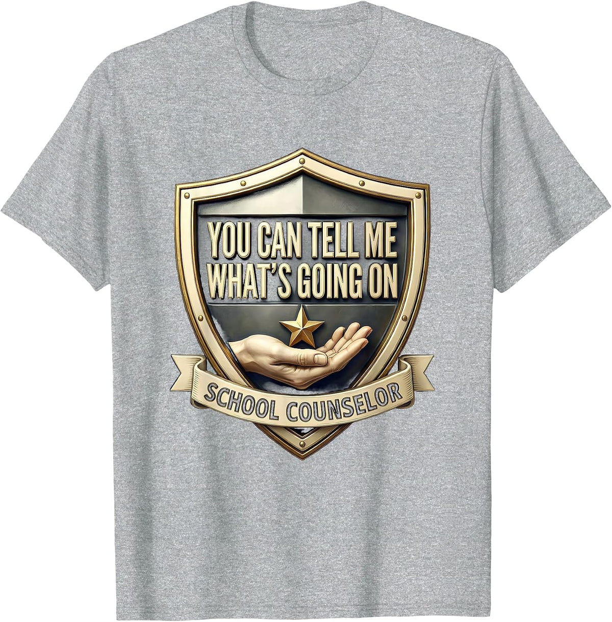Men's You Can Tell Me What's Going On School Counselor T-Shirt - Heather Grey