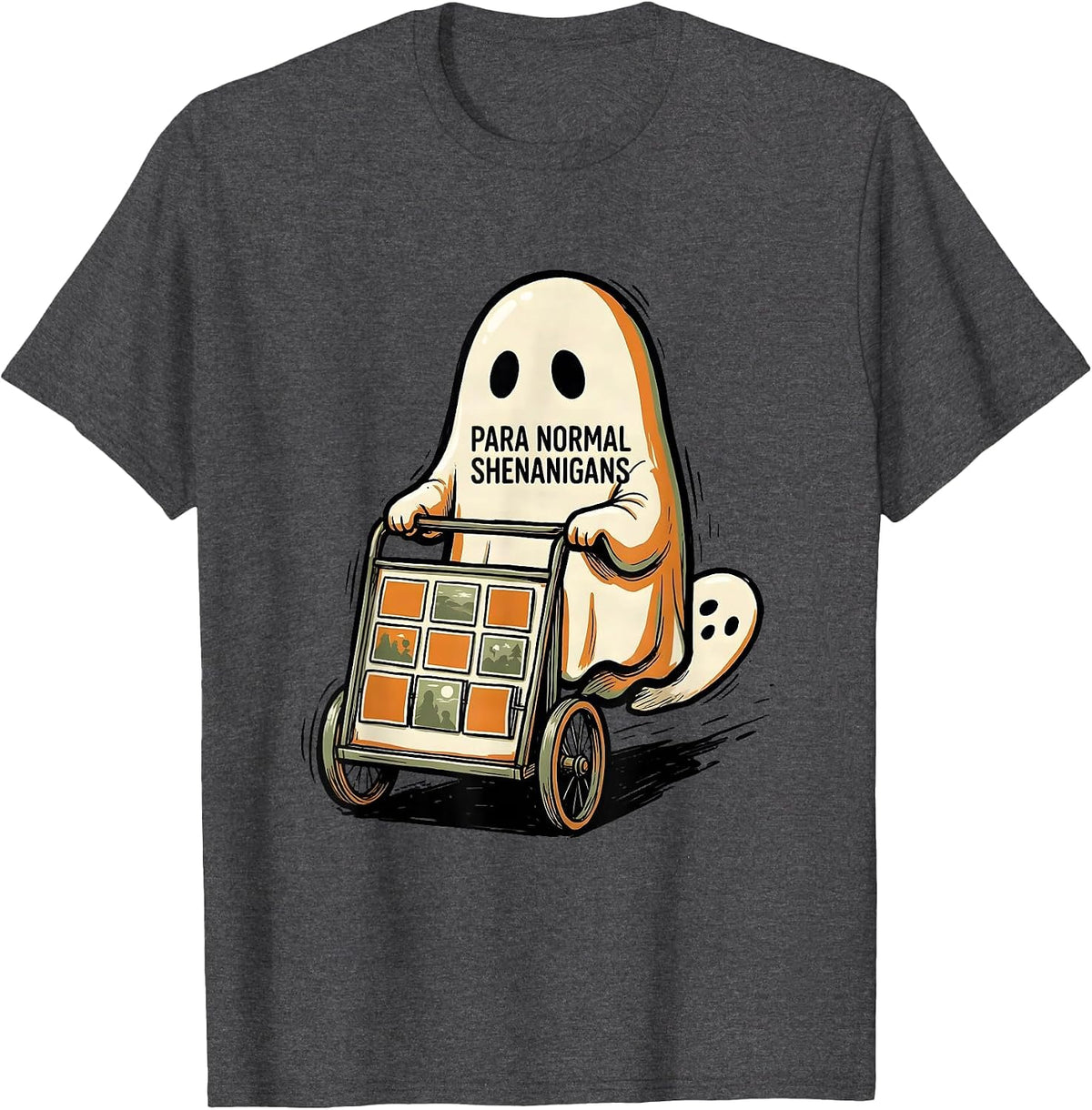 Para Normal Shenanigans Ghost Para Professional SPED Teacher T-Shirt - Dark Heather Grey