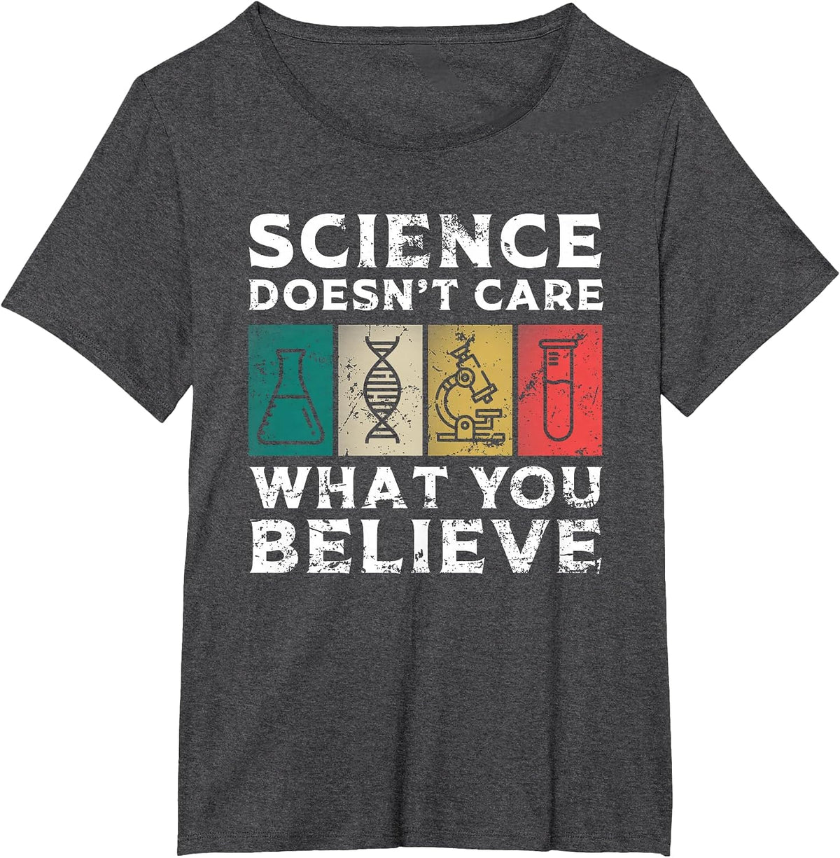 Cool Science Art for Men Women Scientist Science Lovers T-Shirt - Dark Heather Grey