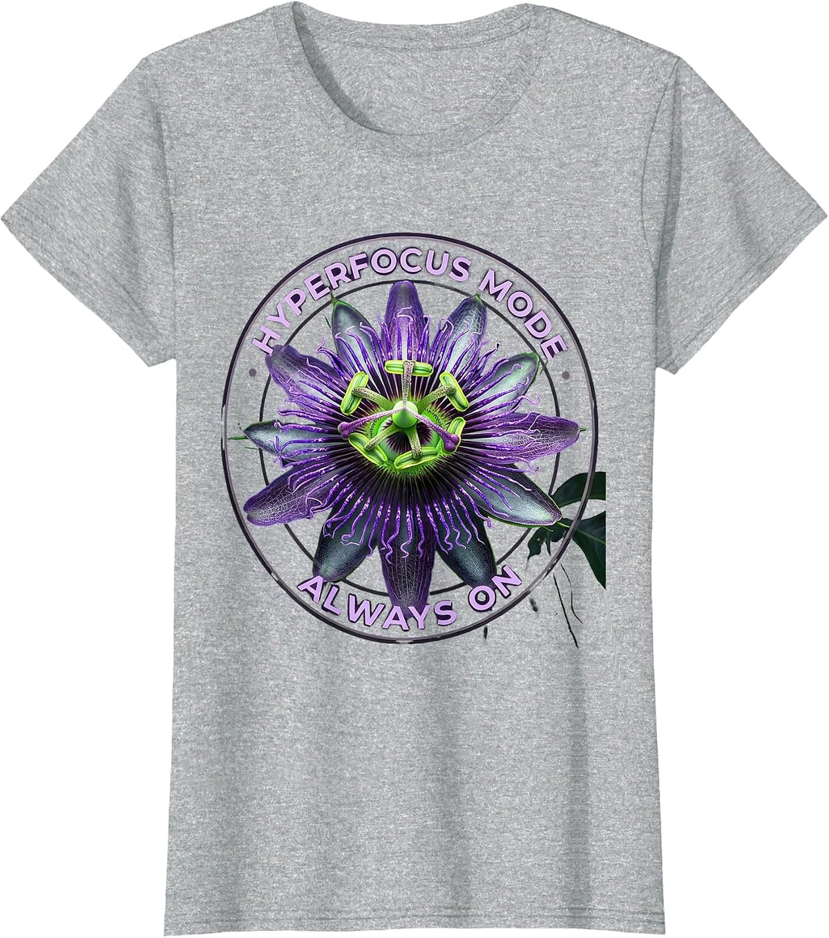 Hyperfocus Mode Always On Autism Design T-Shirt - Heather Grey