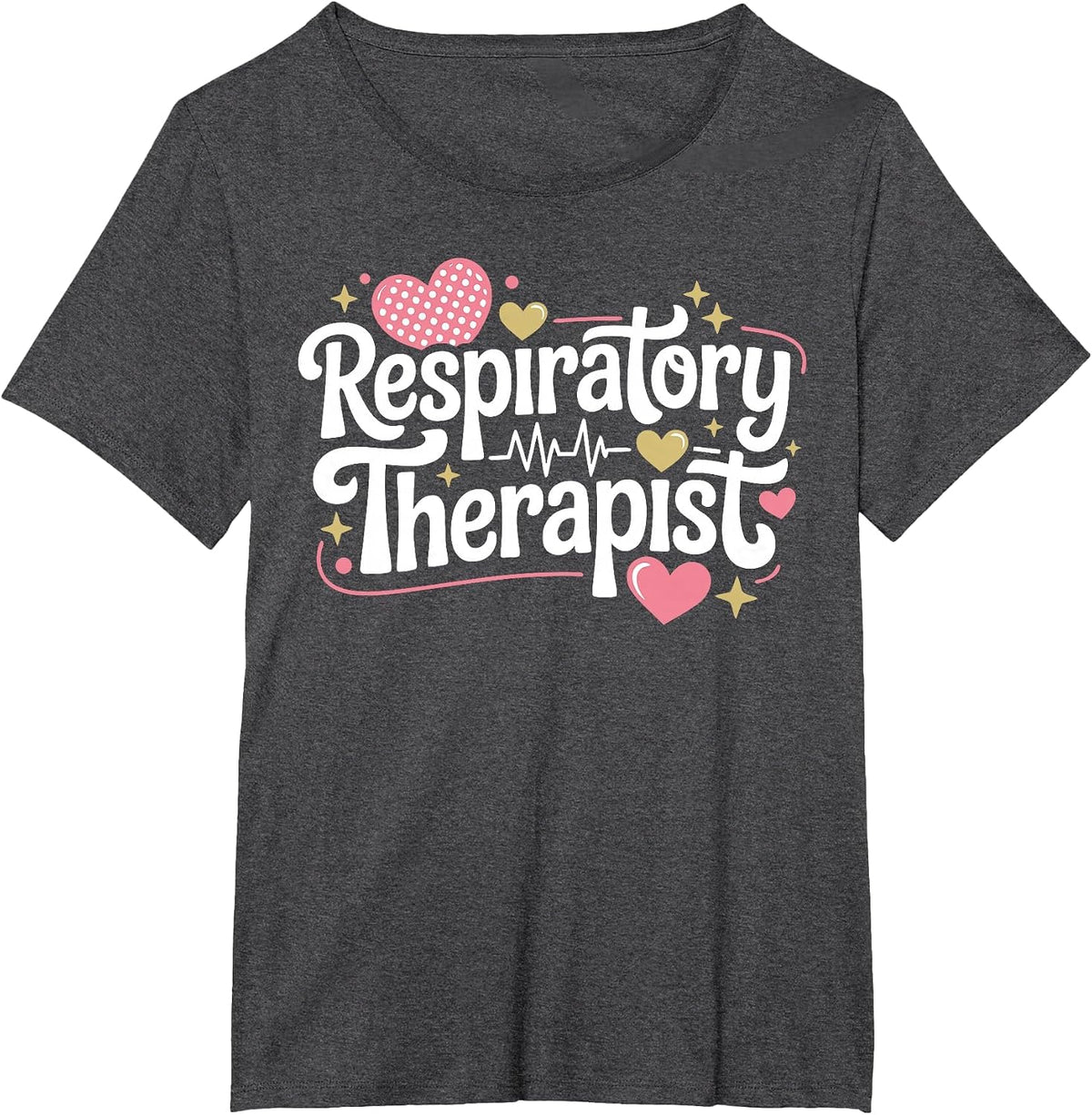Respiratory Therapist Women Pulmonary Care T-Shirt - Dark Heather Grey