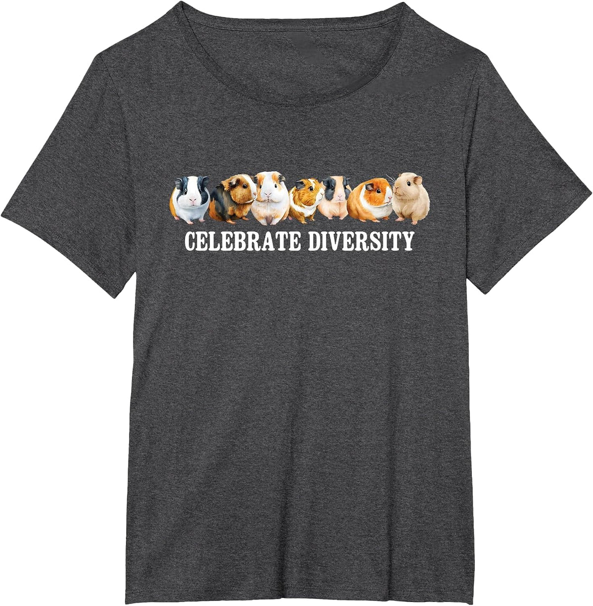 Celebrate Diversity - Guinea Pig Owner Animal Lover T-Shirt - Dark Heather Grey