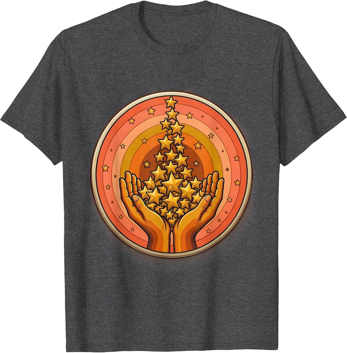 Special Education Teacher Catching Stars Gift T-Shirt - Dark Heather Grey