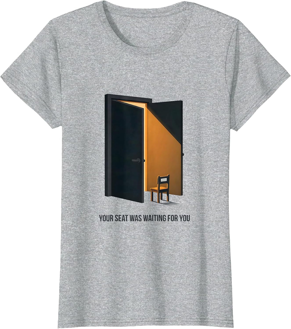 Your Seat Was Waiting For You Warm Teacher Back To School T-Shirt - Heather Grey