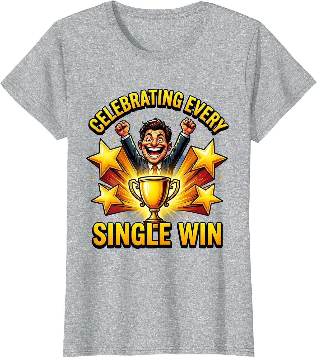 Sped Teacher Celebrating Every Single Win Design T-Shirt - Heather Grey