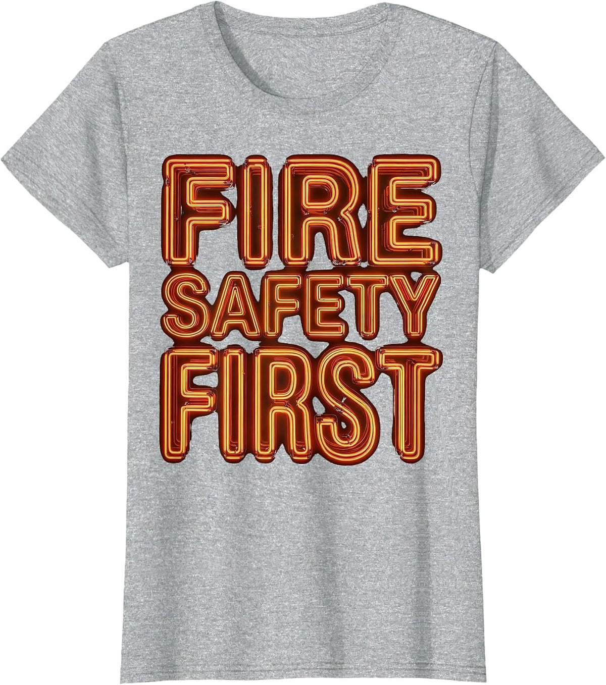 Fire Safety First Fire Resistant Men's Design T-Shirt - Heather Grey