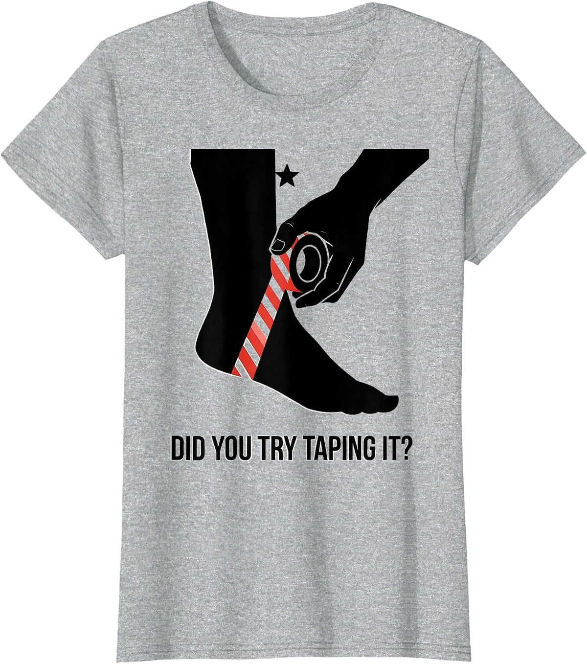Did You Try Taping It Funny Physical Therapy Christmas T-Shirt - Heather Grey