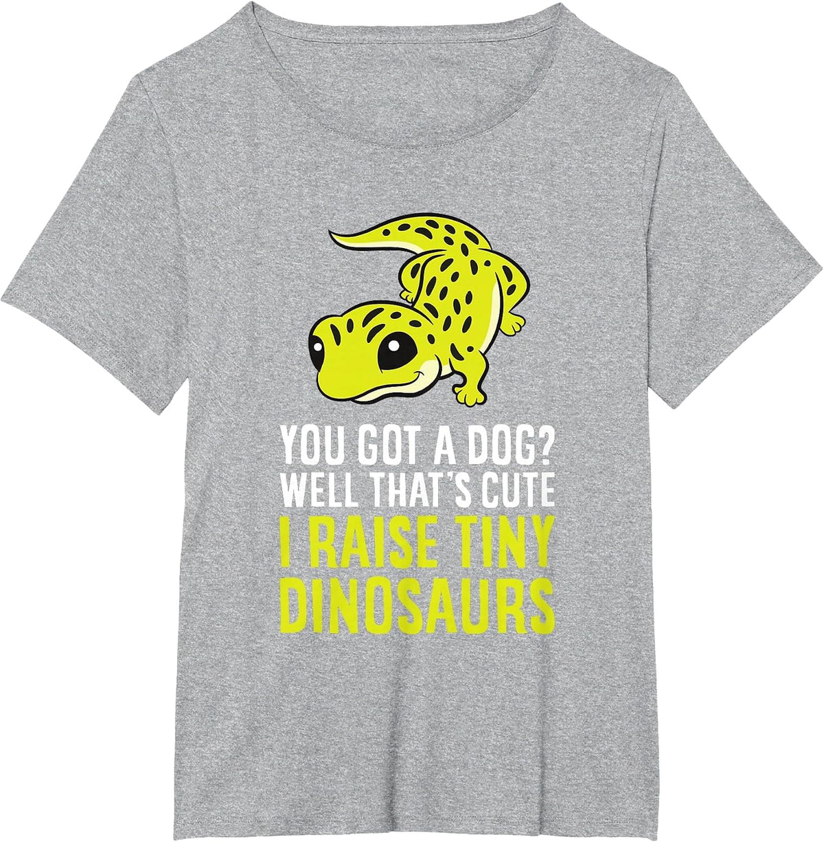 Leopard Gecko Owner I Raise Tiny Dinosaurs Leopard Gecko T-Shirt - Heather Grey
