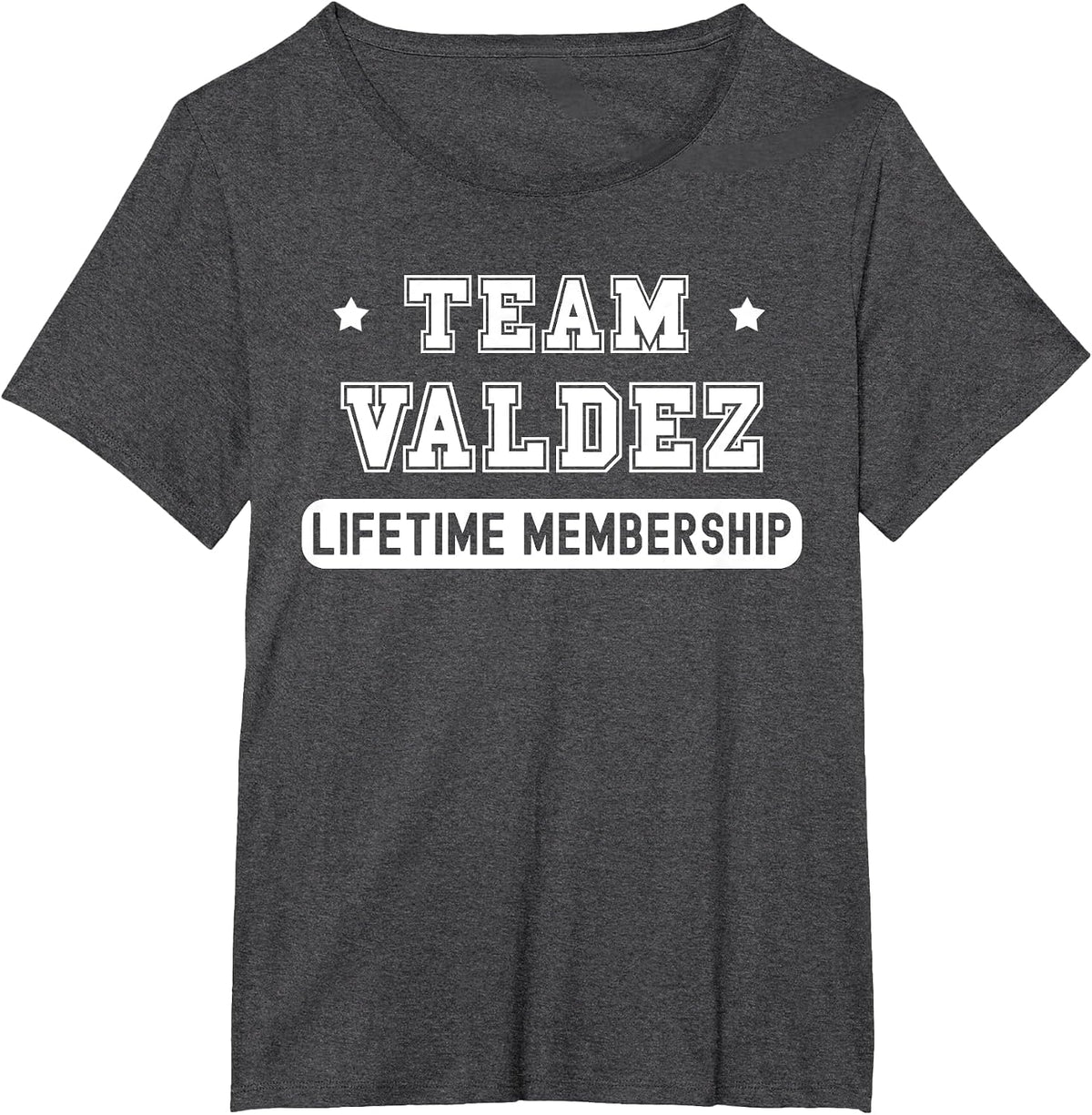Team Valdez Lifetime Membership Funny Family Last Name T-Shirt - Dark Heather Grey