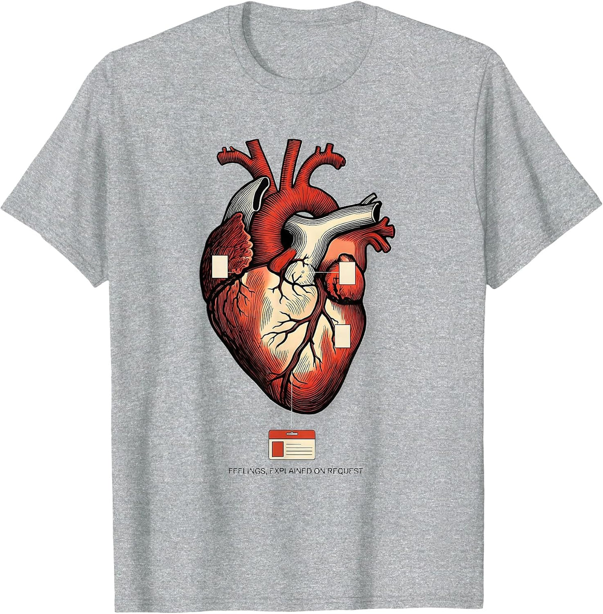 Men's Feelings, Explained On Request Groovy Retro School Counselor T-Shirt - Heather Grey