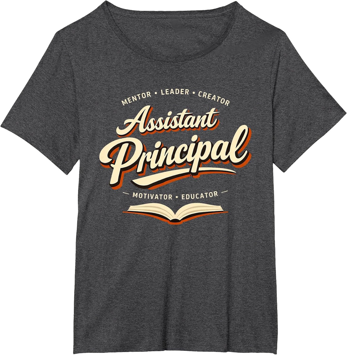 Groovy Assistant Principal Teacher Appreciation Week T-Shirt - Dark Heather Grey