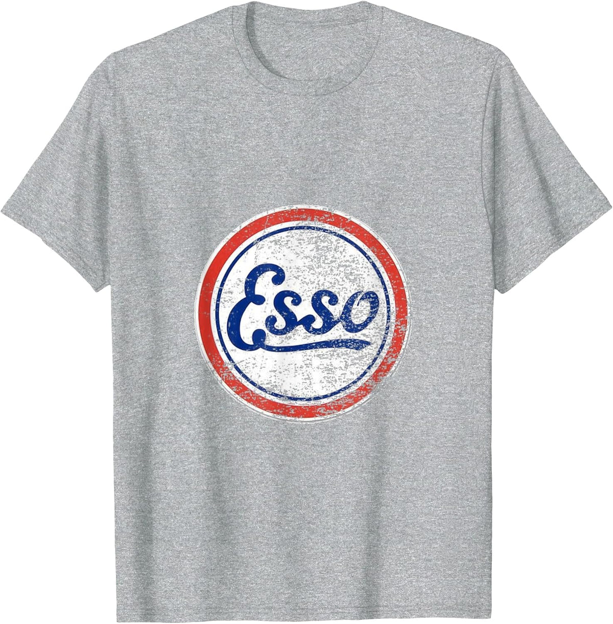 Vintage Esso Gas Station Sign T-Shirt - Heather Grey