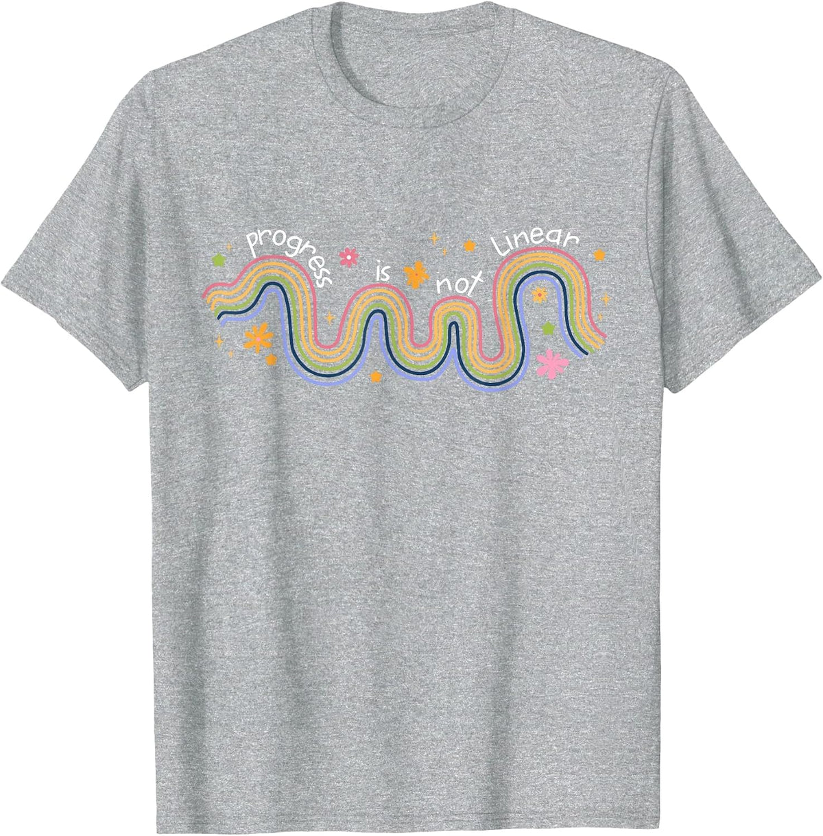 Progress is Not Linear Sped Ed Special Education Teacher T-Shirt - Heather Grey