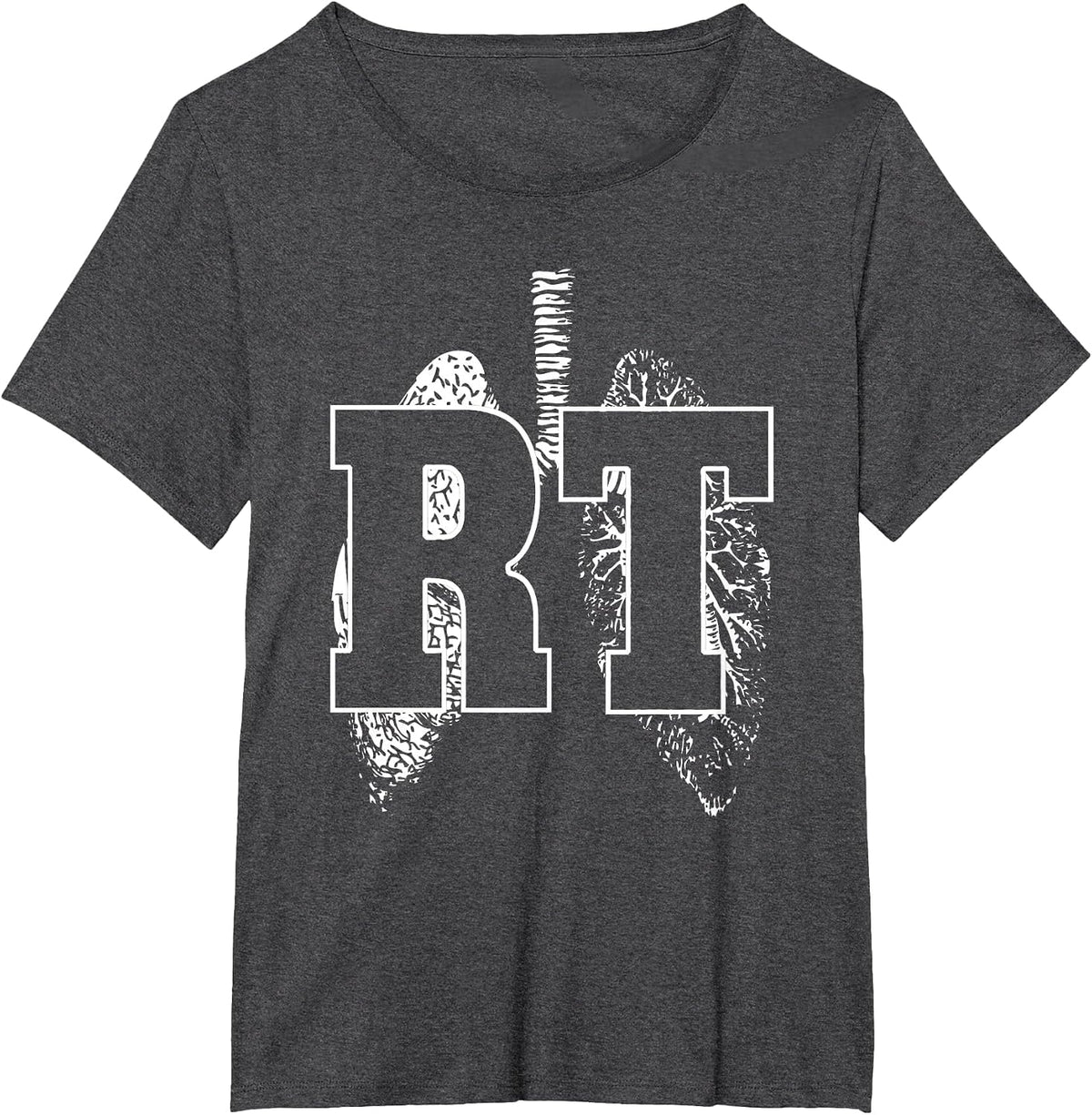 Respiratory Therapy - RT - RRT - CRT - Lungs T-Shirt - Dark Heather Grey