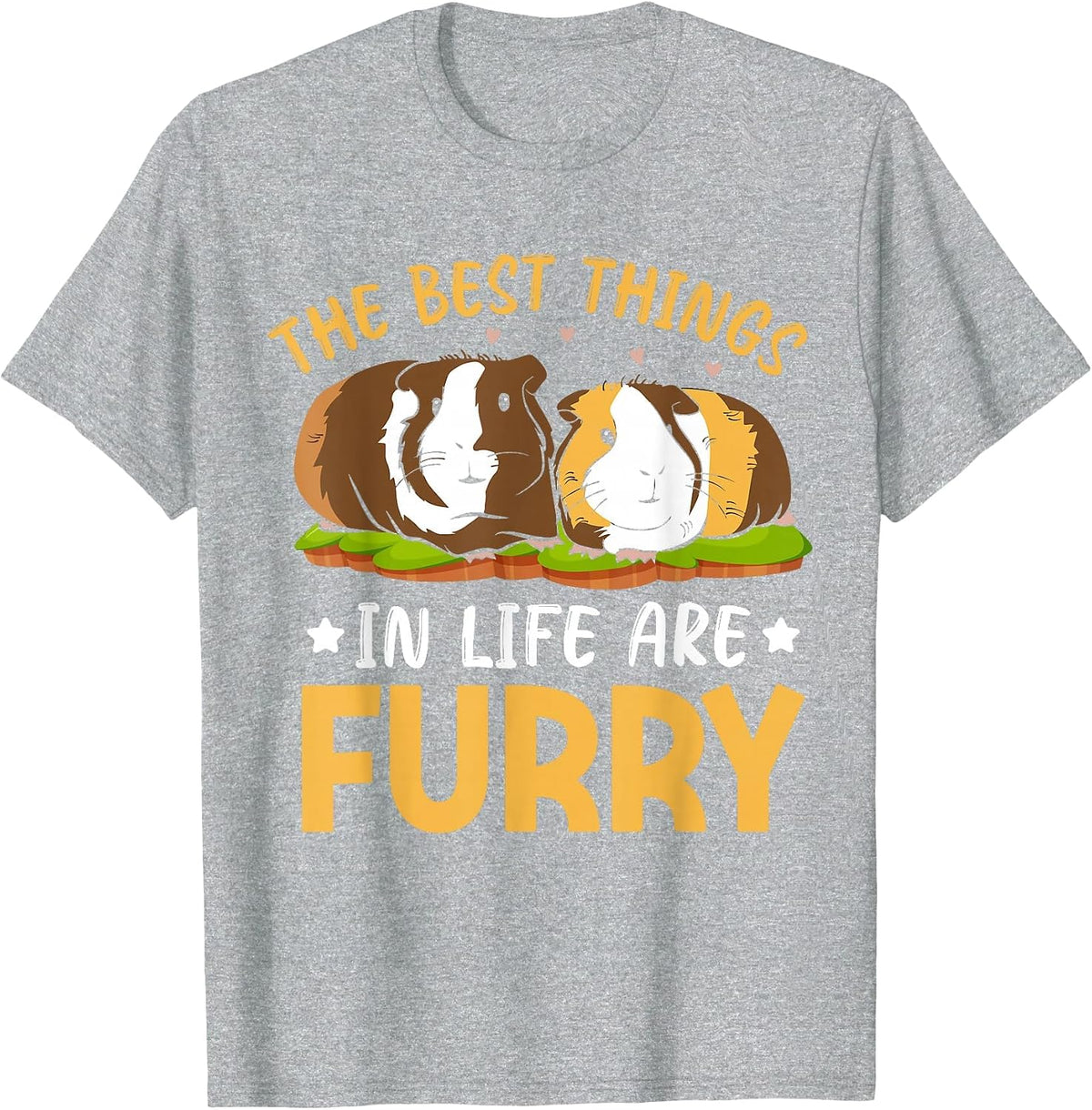 The Best Things in Life are Furry T-Shirt - Heather Grey