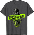 Men's Proud Pickle Enthusiast Funny Pickle Lover Design T-Shirt - Dark Heather Grey