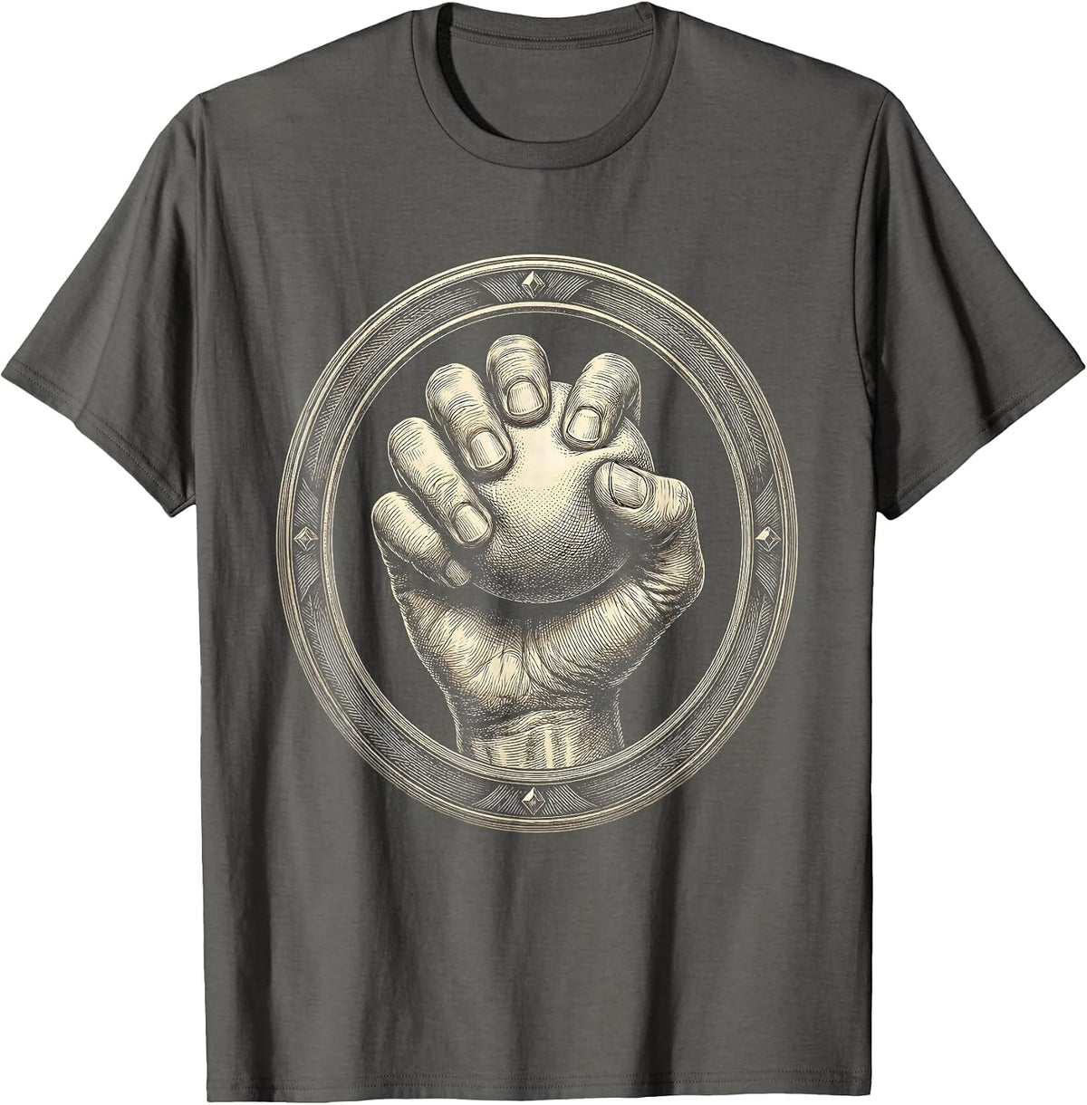 Physical Therapy Stress Ball Squeeze Illustration T-Shirt - Asphalt Grey