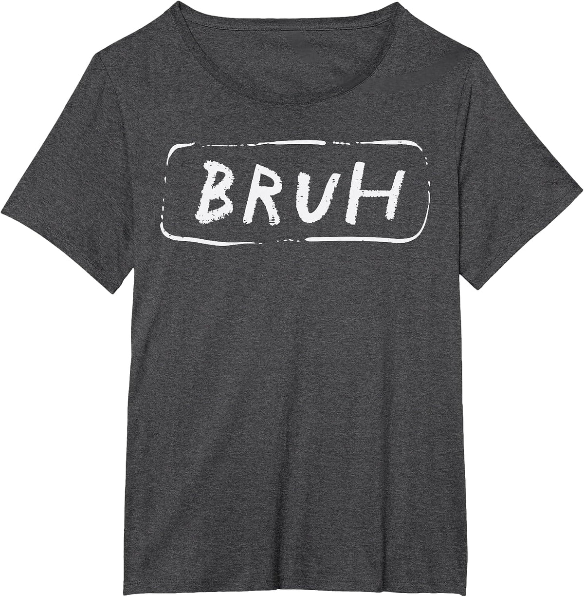 Bruh Funny Saying Slang Brother Meme Brah Men Women Kids T-Shirt - Dark Heather Grey