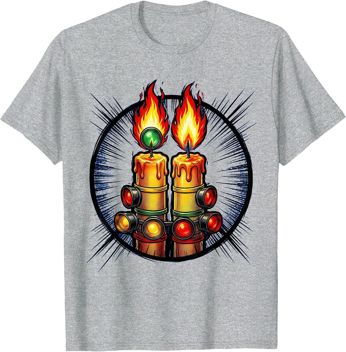 Men's Two Fast Birthday Drag Race Countdown Candles T-Shirt - Heather Grey