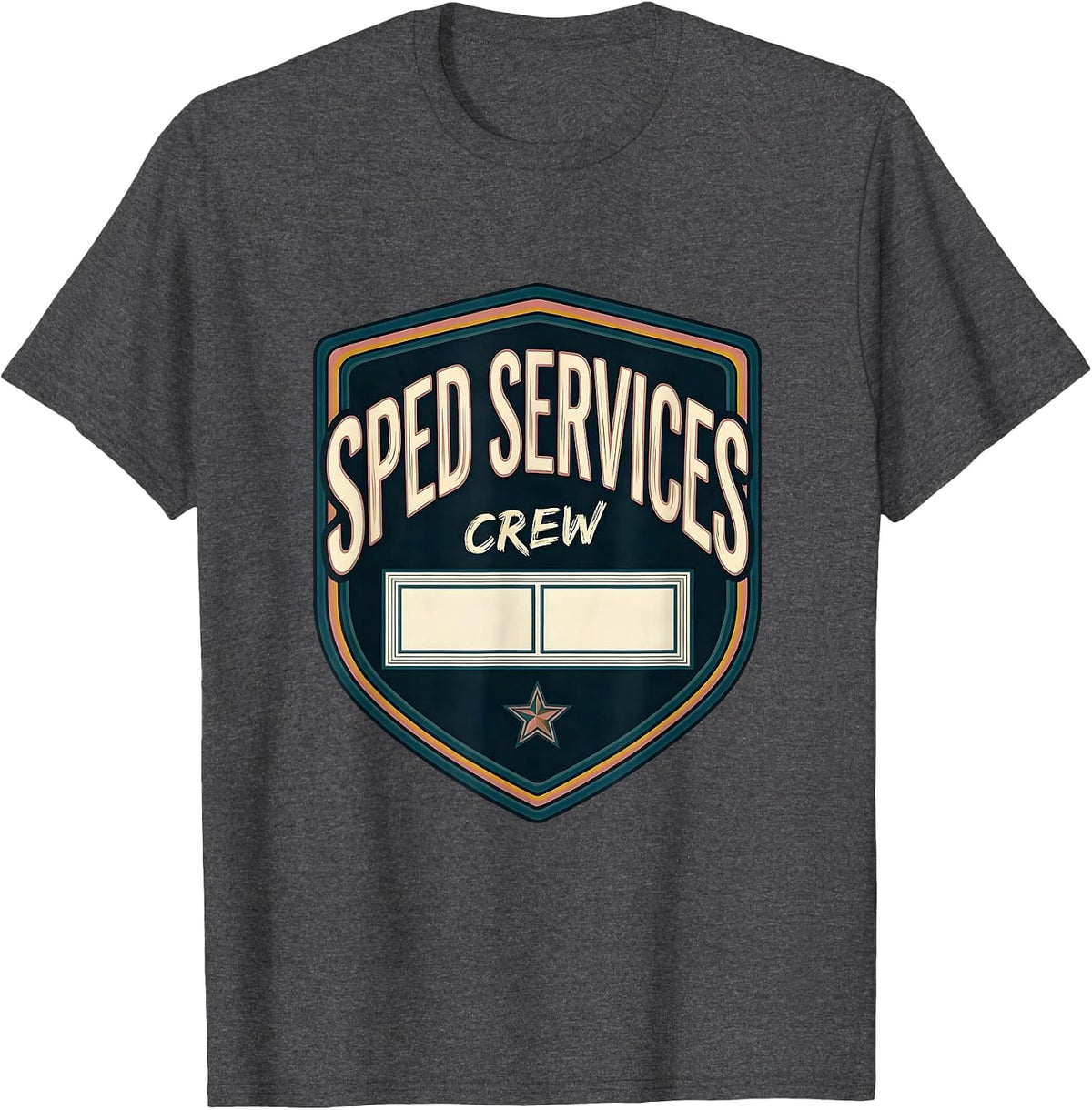 SPED Services Crew Special Education Teacher Appreciation T-Shirt - Dark Heather Grey