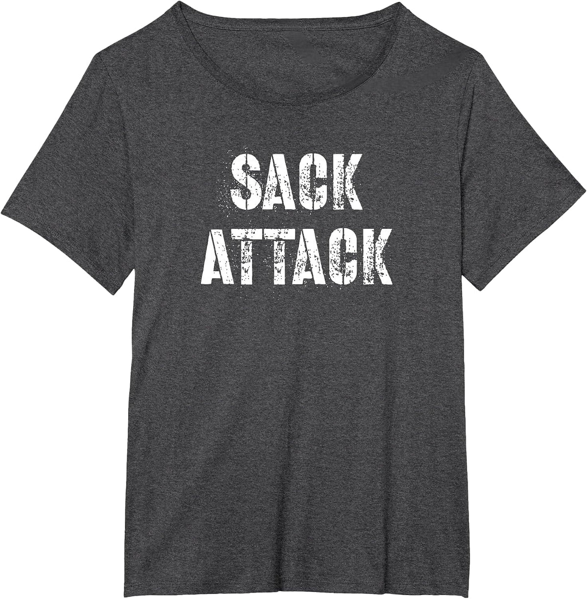 Sack Attack American Football Player Defensive Lineman T-Shirt - Dark Heather Grey