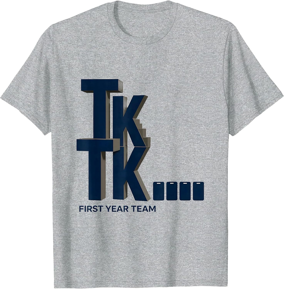 Men's First Year Team Cheerful TK Teacher Squad Back To School T-Shirt - Heather Grey