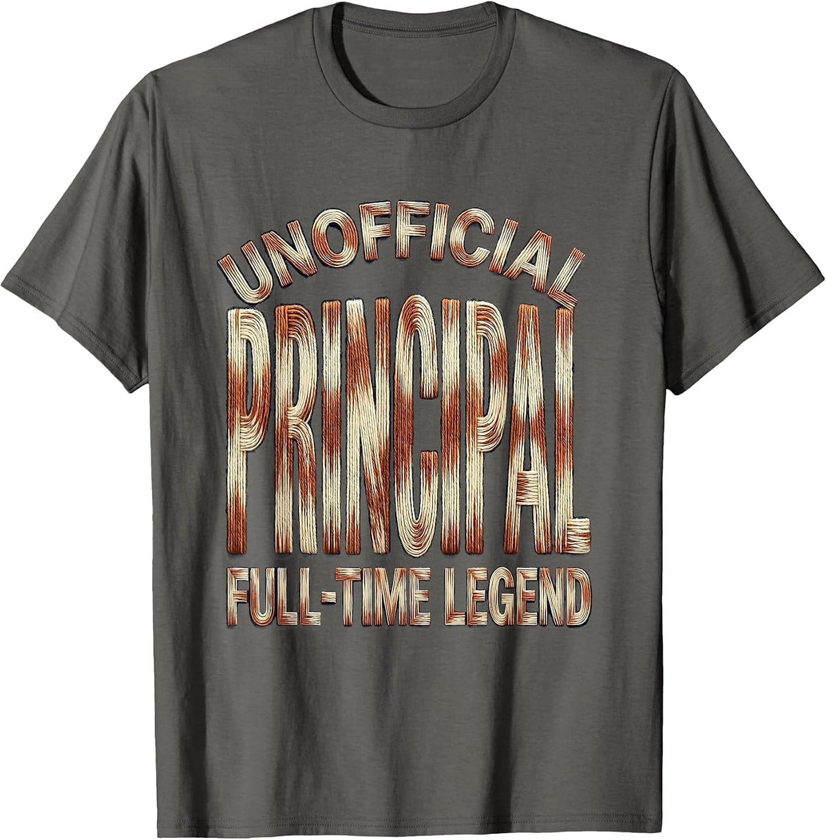 Unofficial Principal Full-Time Legend Design T-Shirt - Asphalt Grey