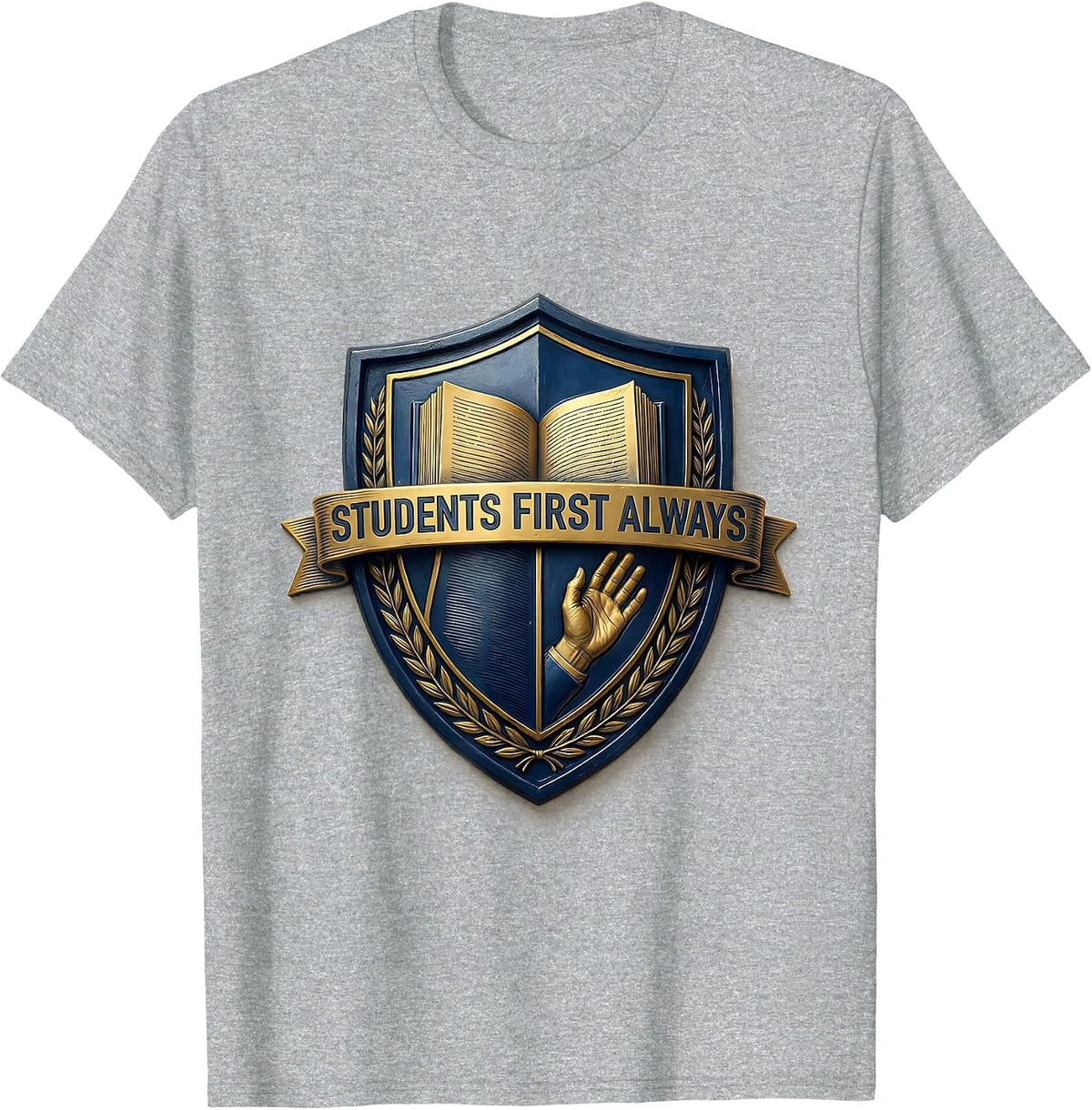Men's Students First Always School Counselor Design T-Shirt - Heather Grey
