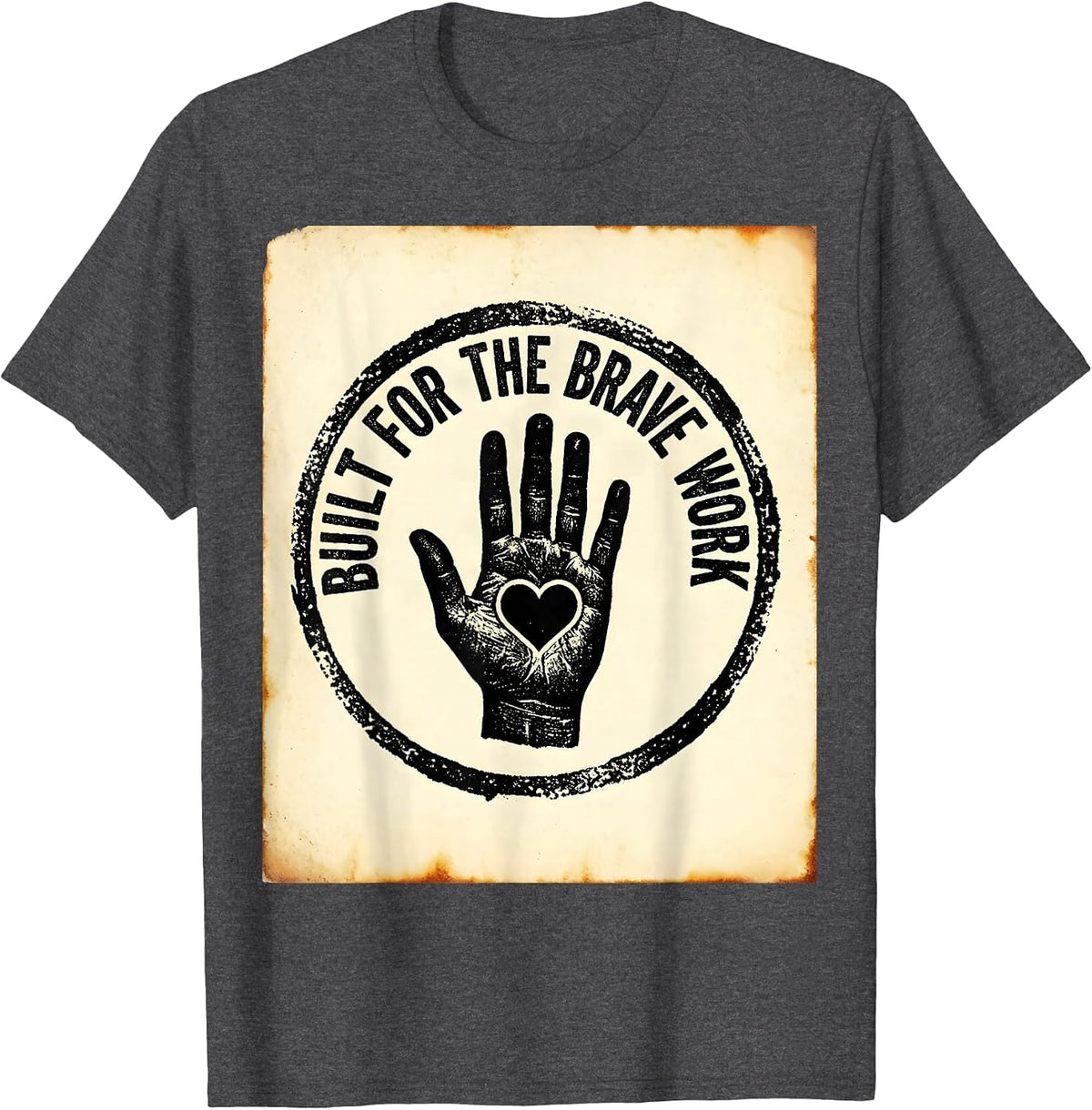 Built for the Brave Work Special Education Teacher T-Shirt - Dark Heather Grey